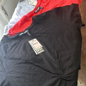 DKNY T-shirt Bundle - Black, Blueish Gray & Hot Pink Twist T-shirt